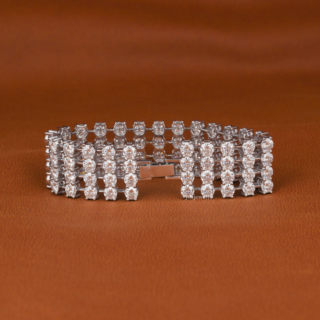 48 TCW Moissanite Luxury Bracelet