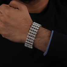 Round Cut Moissanite Diamond Tennis Bracelet For Men