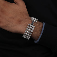 Round Cut Moissanite Diamond Tennis Bracelet For Men