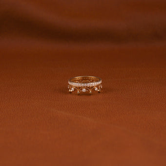 0.50 CT Lab Grown Diamond Crown Shape Wedding Band