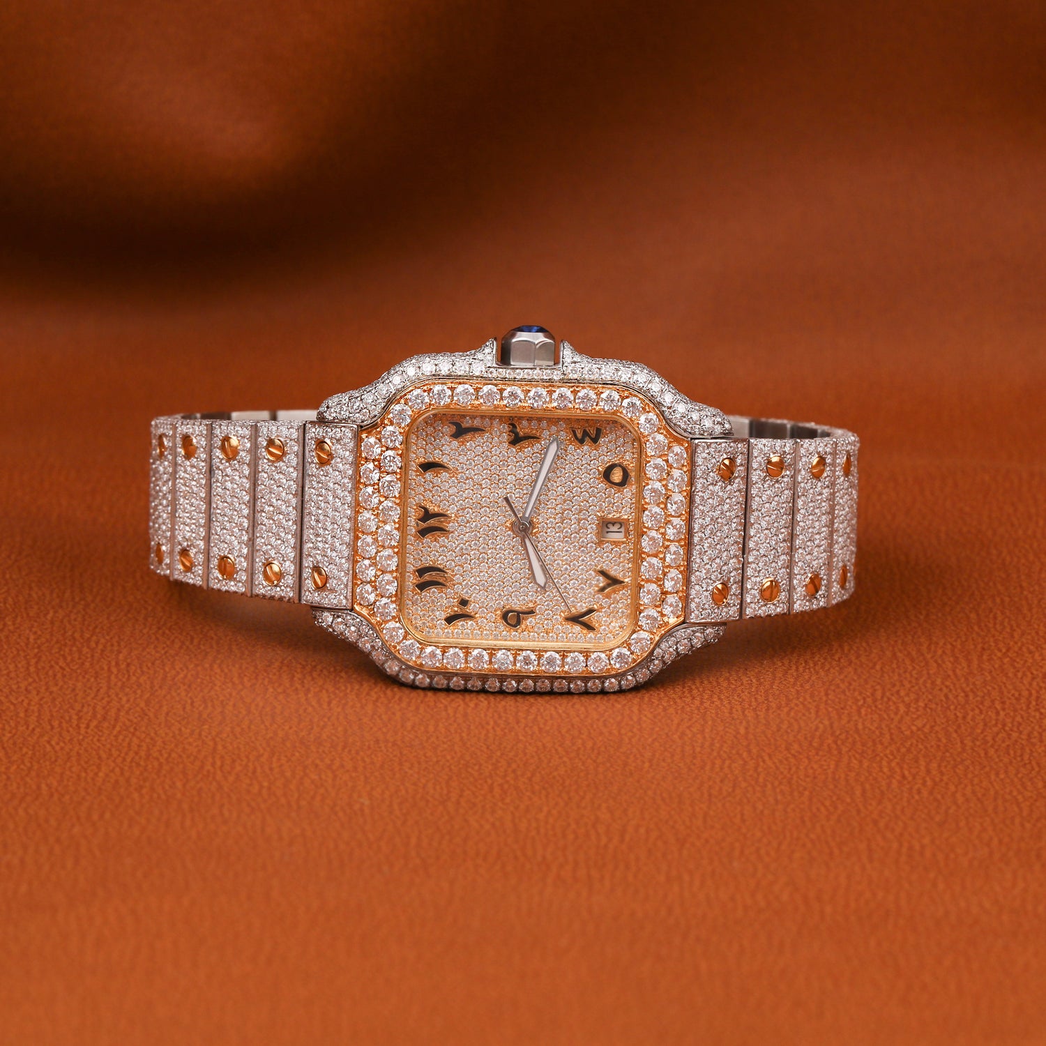 Customized Full Iced Out Moissanite Diamond Watch