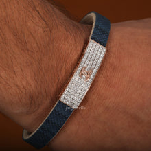 Custom Made Men's Wrist Bracelet With Round Cut CVD Diamonds