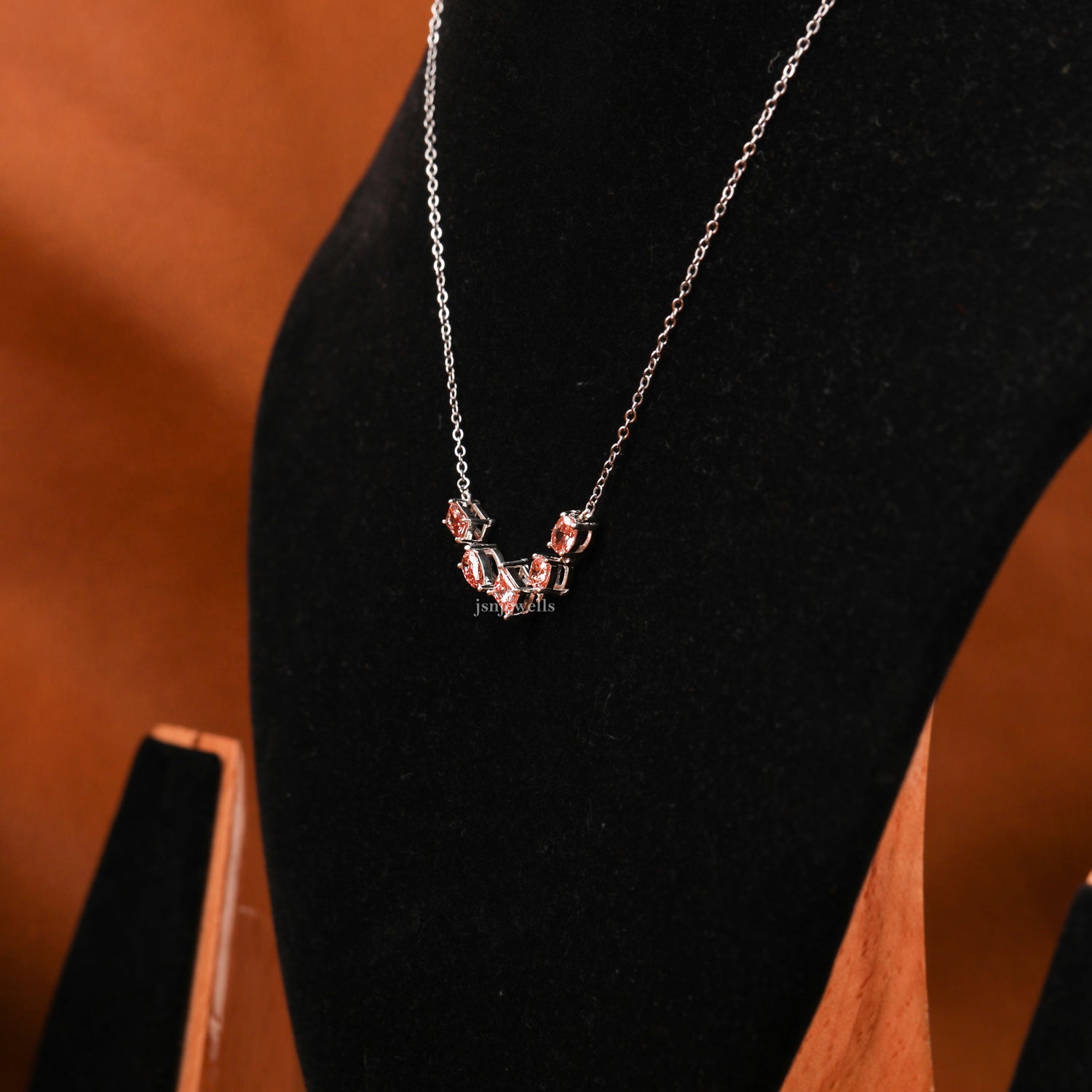 Multiple Cuts Lab Grown Diamond Cluster Pendant Necklace