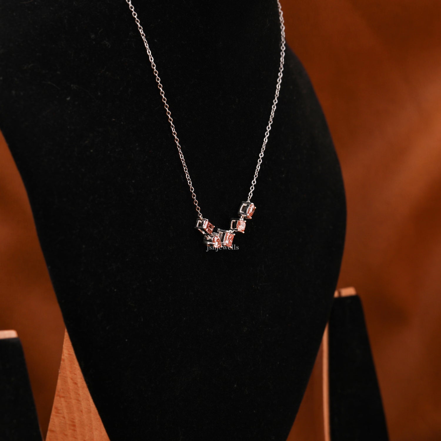 Multiple Cuts Lab Grown Diamond Cluster Pendant Necklace