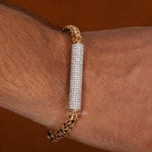 Cylindrical Shaped CVD Diamond Men's Wrist Bracelet