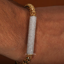 Cylindrical Shaped CVD Diamond Men's Wrist Bracelet