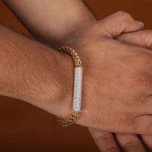 Cylindrical Shaped CVD Diamond Men's Wrist Bracelet