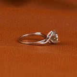 Yellow Herat Cut Lab Grown Diamond Unique Solitaire Engagement Ring