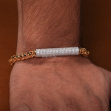 Cylindrical Shaped CVD Diamond Men's Wrist Bracelet