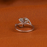 Yellow Herat Cut Lab Grown Diamond Unique Solitaire Engagement Ring