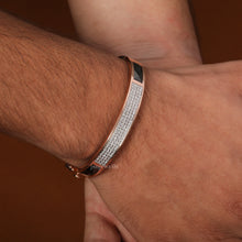 Round Cut Eco Friendly Diamonds Bangle Men's Bracelet