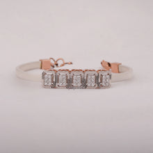 2 TCW CVD Diamond And Rubber Handmade Wrist Bracelet