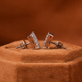 Round Cut Lab Grown Diamond Cluster Stud Earrings