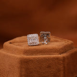 Round & Baguette Cut Lab Grown Diamond Cluster Earrings