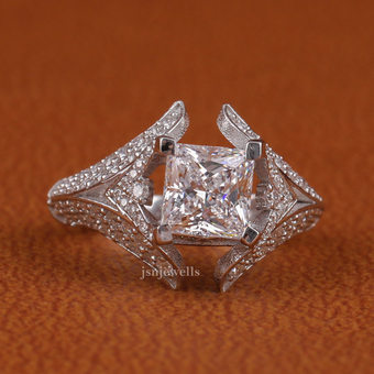 Radiant Cut Lab Grown Diamond Luxuries Art Deco Engagement Ring