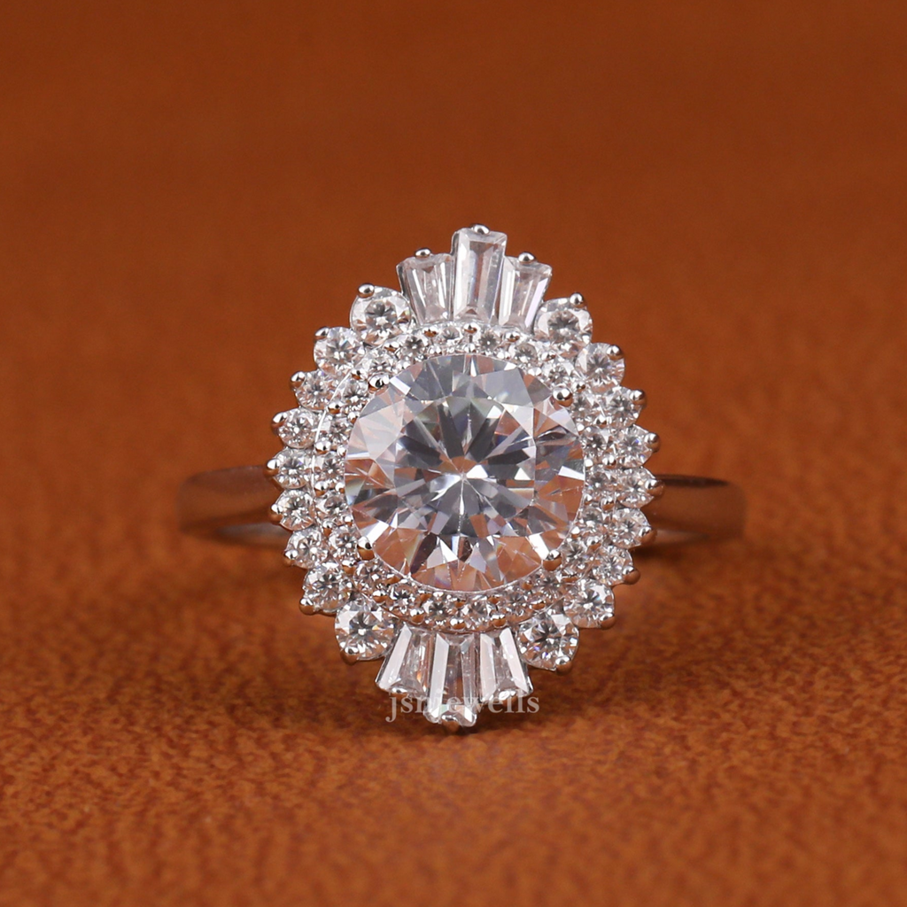 1.35 CT Round-Cut Diamond Engagement Ring