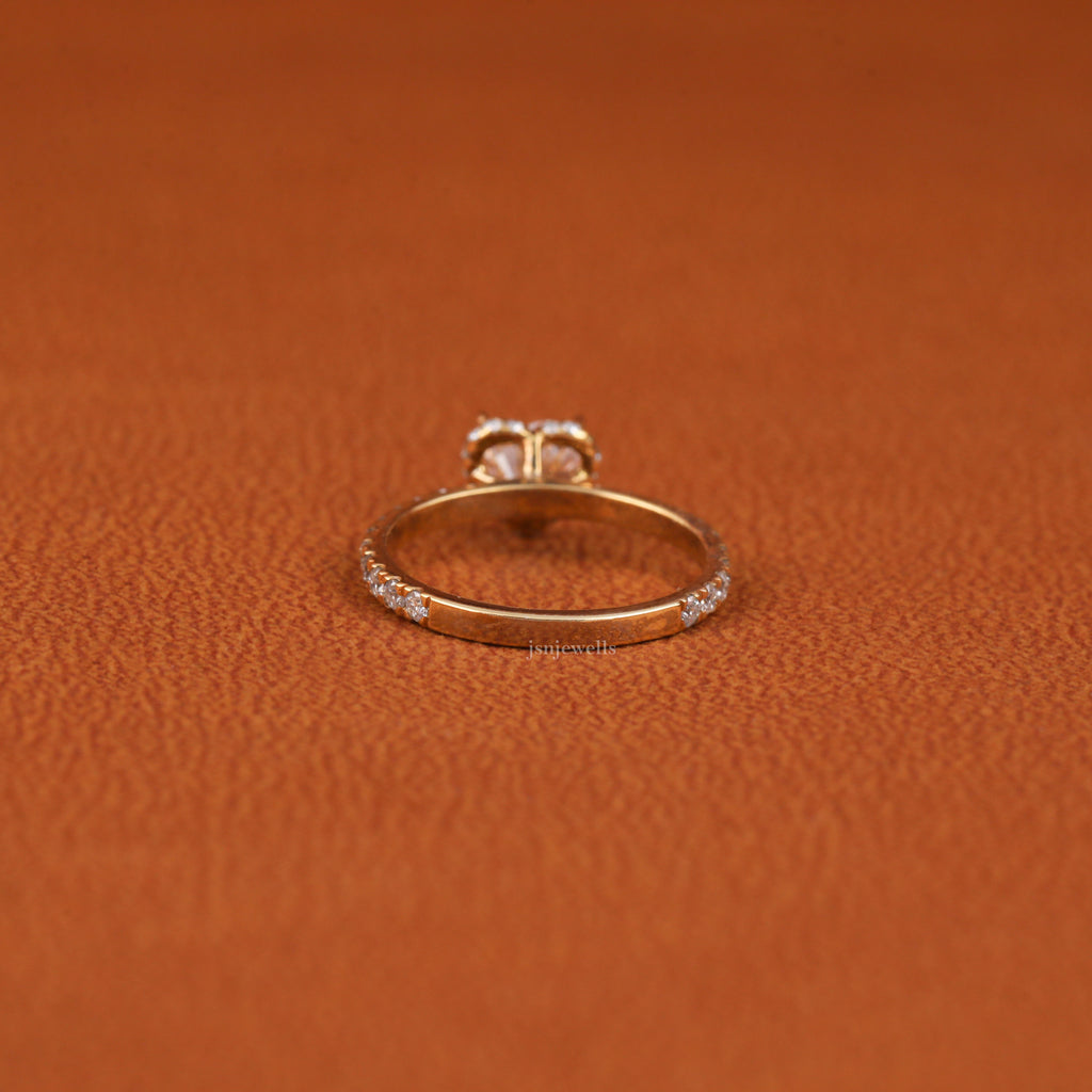 Heart Cut Lab Created Diamond Hidden Halo Ring For Gift