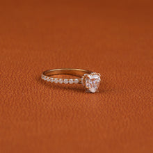 Heart Cut Lab Created Diamond Hidden Halo Ring For Gift