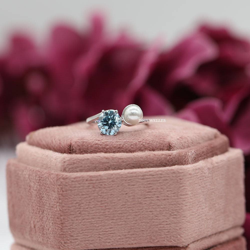 Stunning 1.25 Carat Blue Diamond Ring