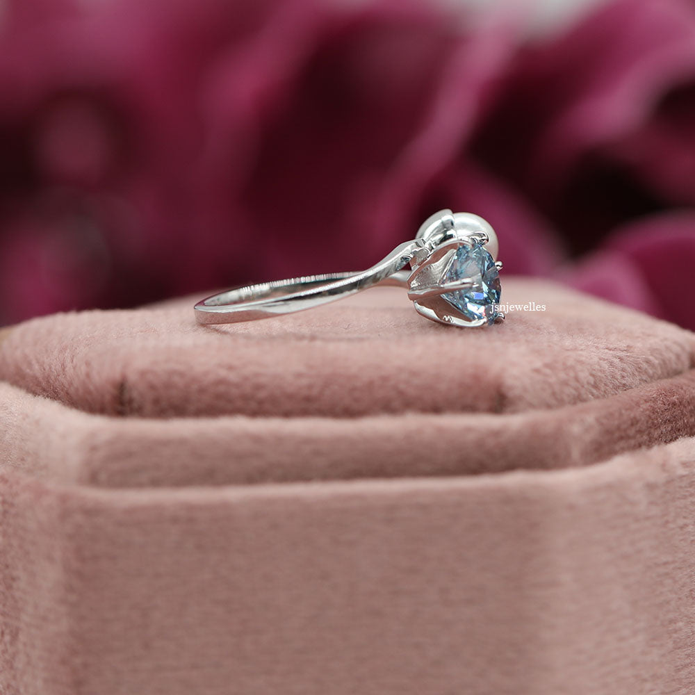 Stunning 1.25 Carat Blue Diamond Ring