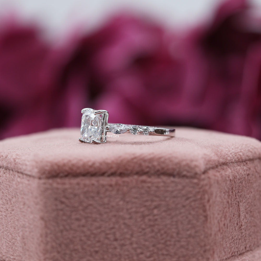 2.05 CT Radiant Cut Lab Diamond Engagement Ring