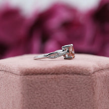 Pink Round Cut Lab Grown Diamond infinity Pave Ring