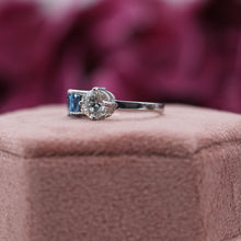 Luxurious Light Blue Diamond Engagement Ring