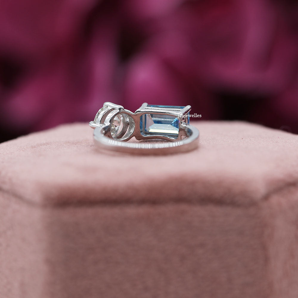 Luxurious Light Blue Diamond Engagement Ring