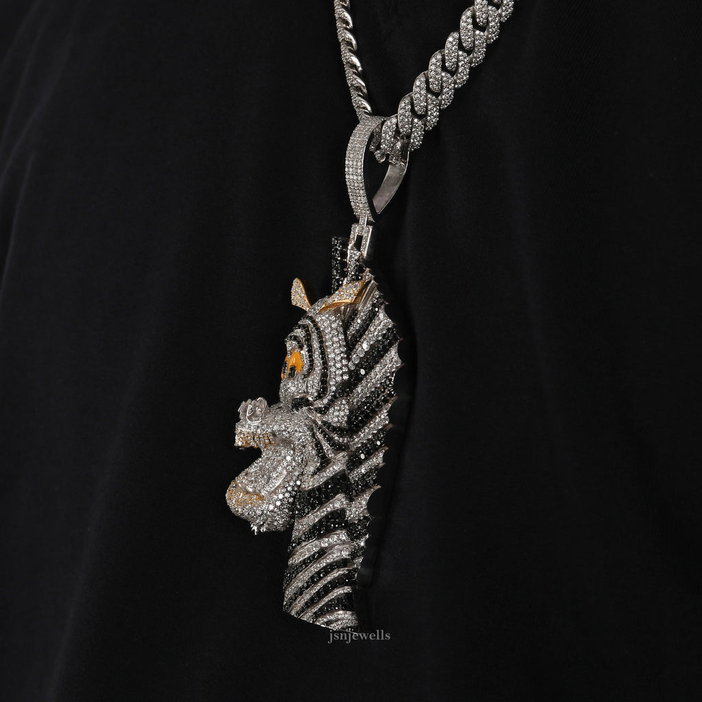 Customised Zebra Shaped Hip Hop Pendant