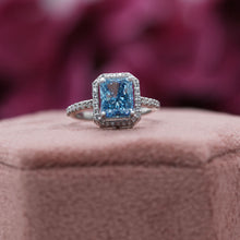 Radiant Cut Diamond Halo Anniversary Ring