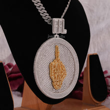 White & Yellow Moissanite Diamond Hip Hop Rapper Pendant