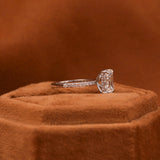 Radiant Cut Lab Grown Diamond Hidden Halo & Pave Engagement Ring