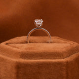 Radiant Cut Lab Grown Diamond Hidden Halo & Pave Engagement Ring