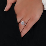 Radiant Cut Lab Grown Diamond Hidden Halo & Pave Engagement Ring