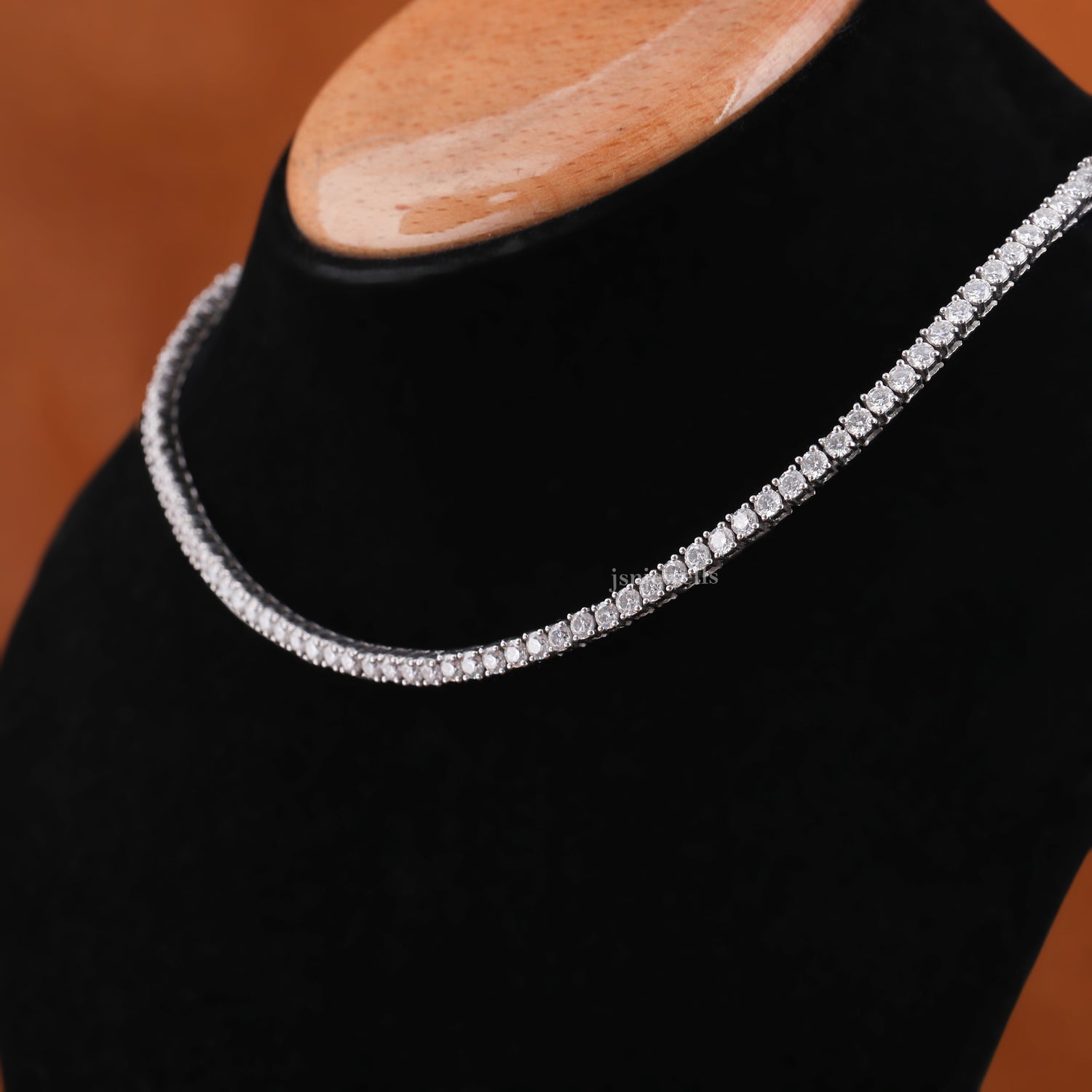 12.50 TCW Round Cut Lab Grown Diamond Tennis Layering Necklace
