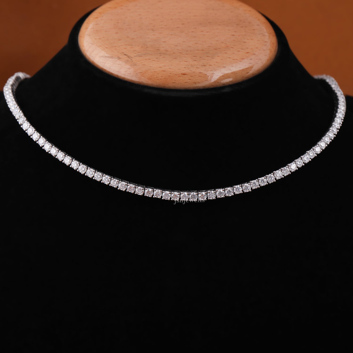 12.50 TCW Round Cut Lab Grown Diamond Tennis Layering Necklace