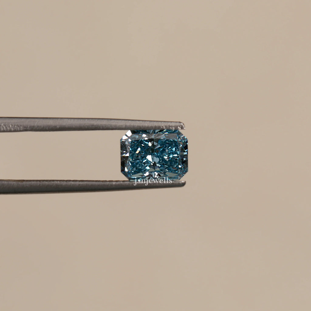 1.75 Carat Blue Radiant Cut Loose Diamond VS1 Clarity Use For Jewelry