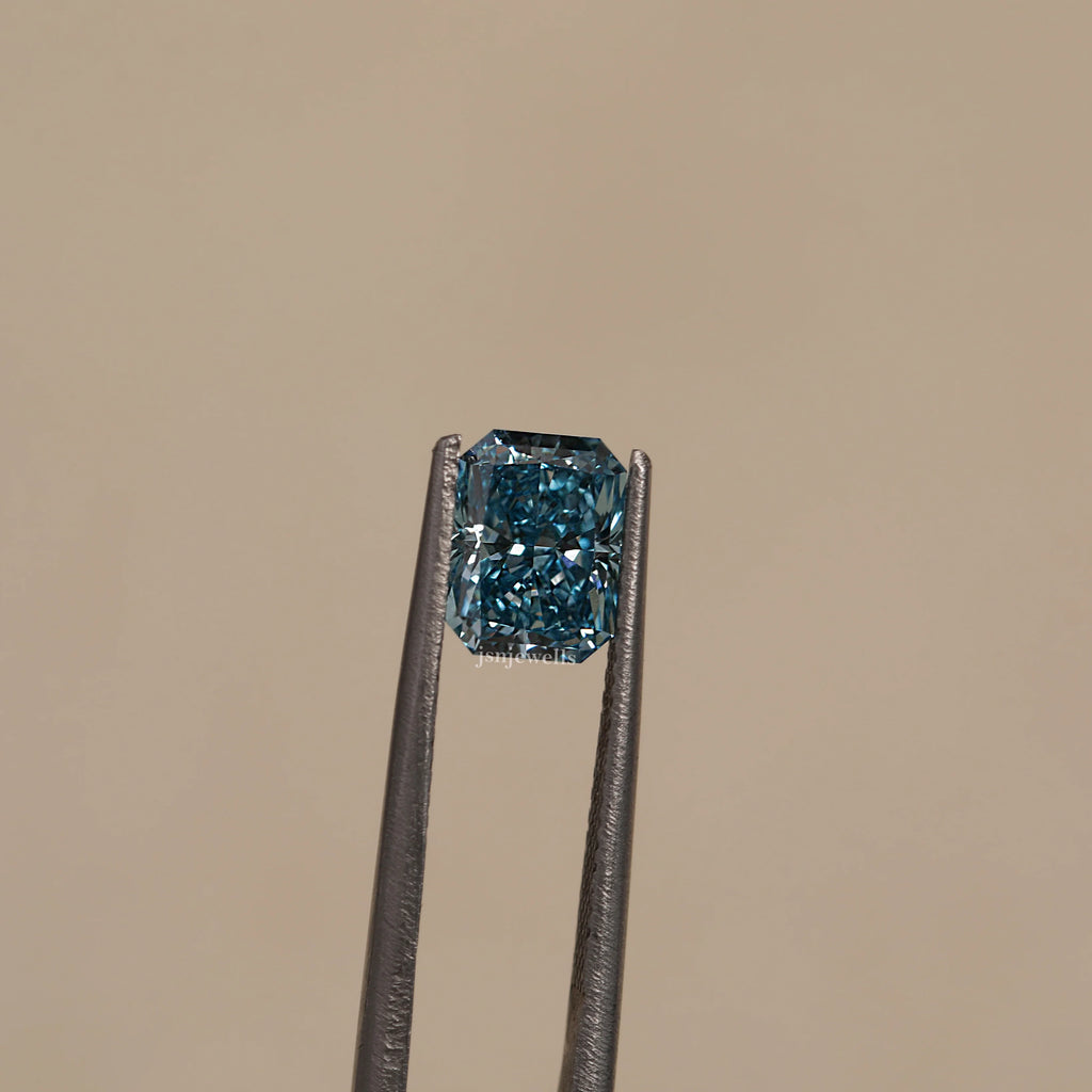 1.75 Carat Blue Radiant Cut Loose Diamond VS1 Clarity Use For Jewelry