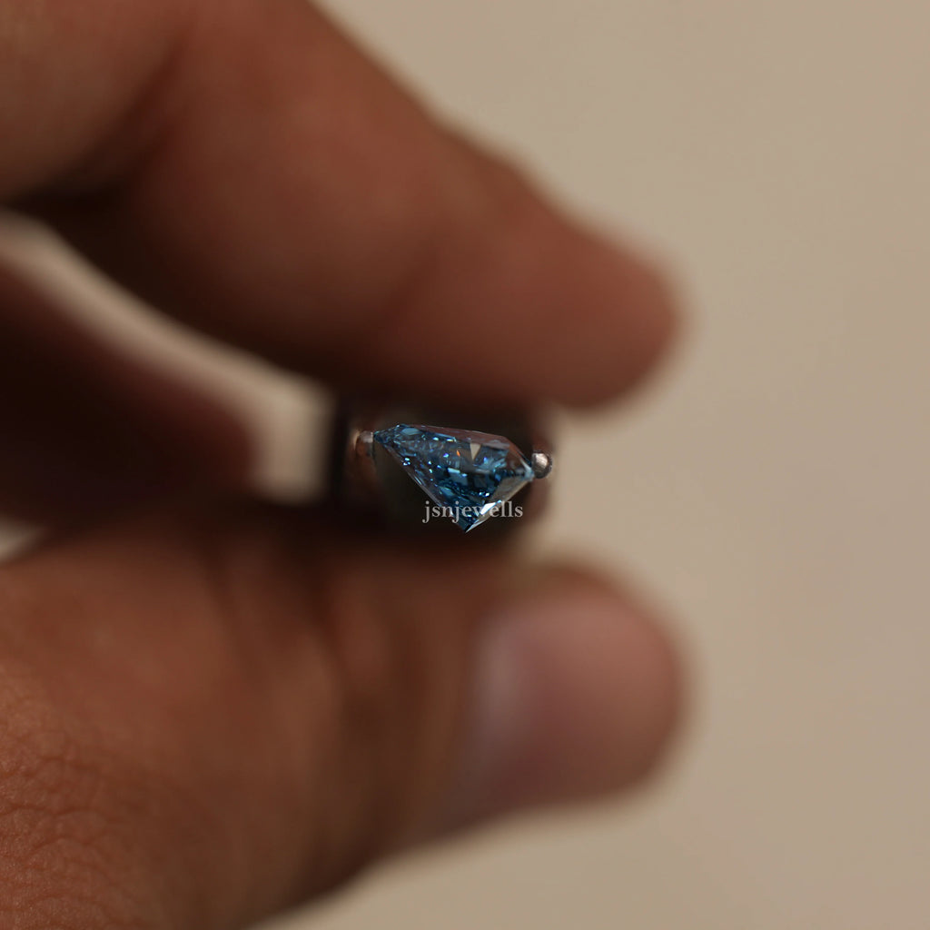 2 CT Radiant Cut Loose Lab Grown Diamond Blue Color VS1 Clarity