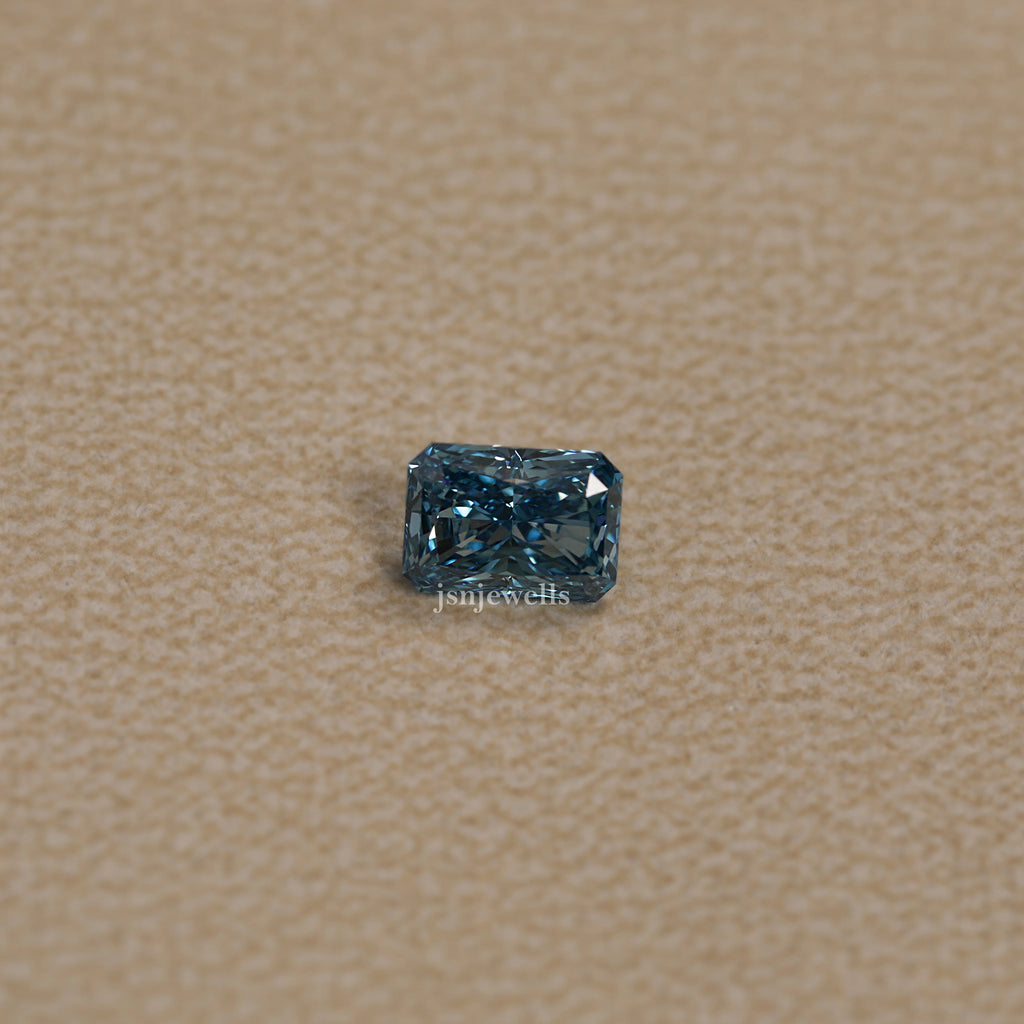 2.75 Carat Fancy Blue Radiant Cut Loose Diamond VS1 Clarity Use For Customize Ring