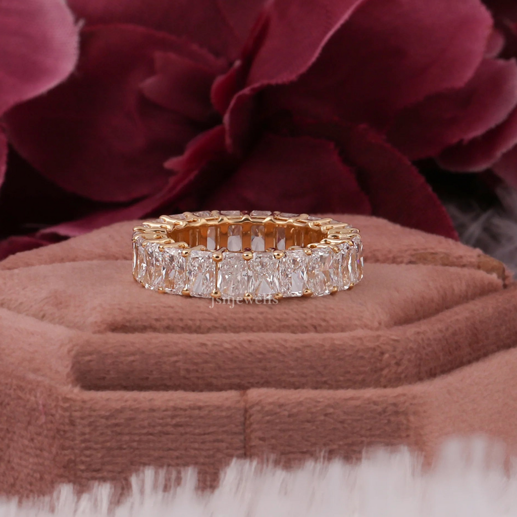 5.50 CTW Radiant Cut Lab Diamond Full Eternity Wedding Band For Women