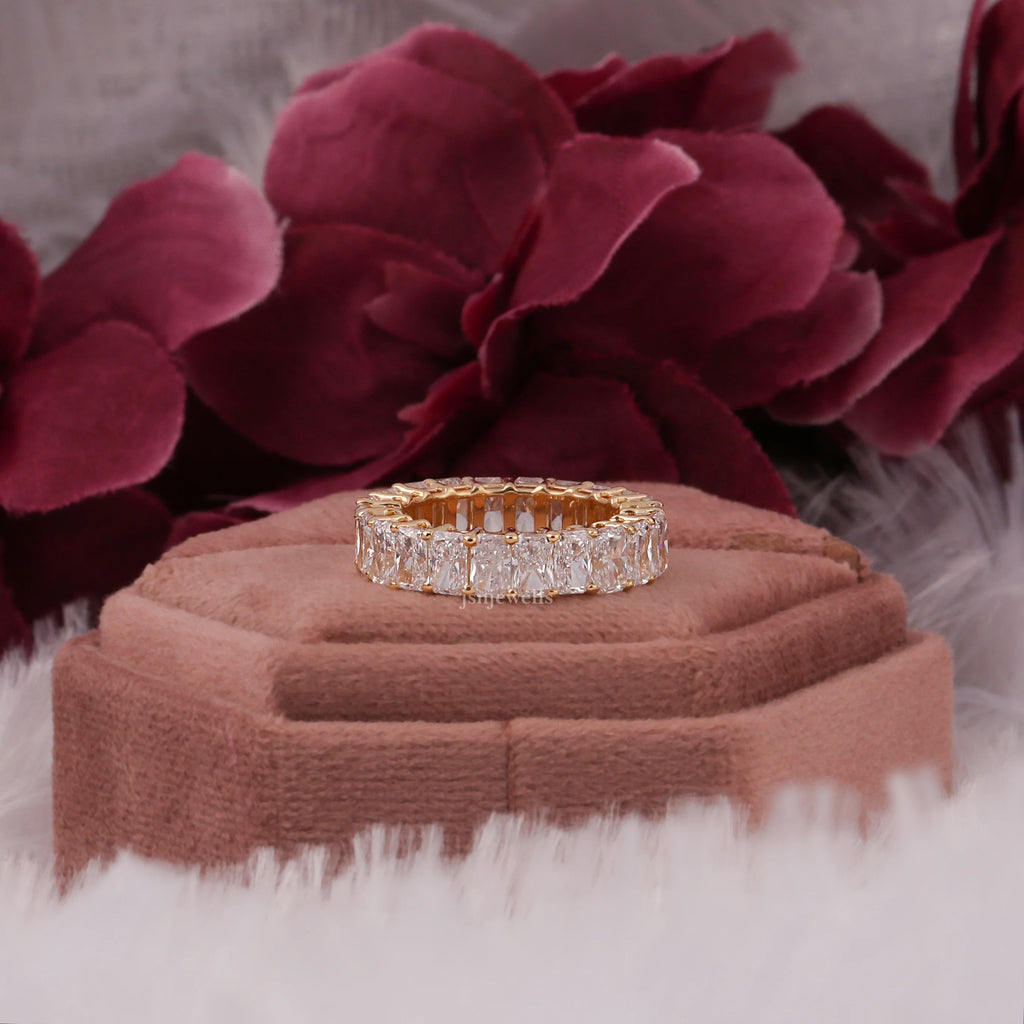 5.50 CTW Radiant Cut Lab Diamond Full Eternity Wedding Band For Women