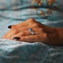 Luxurious Light Blue Diamond Engagement Ring