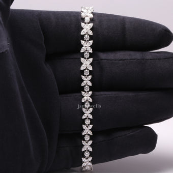 Round-Marquise Cut Lab Created Diamond Bracelet For Her