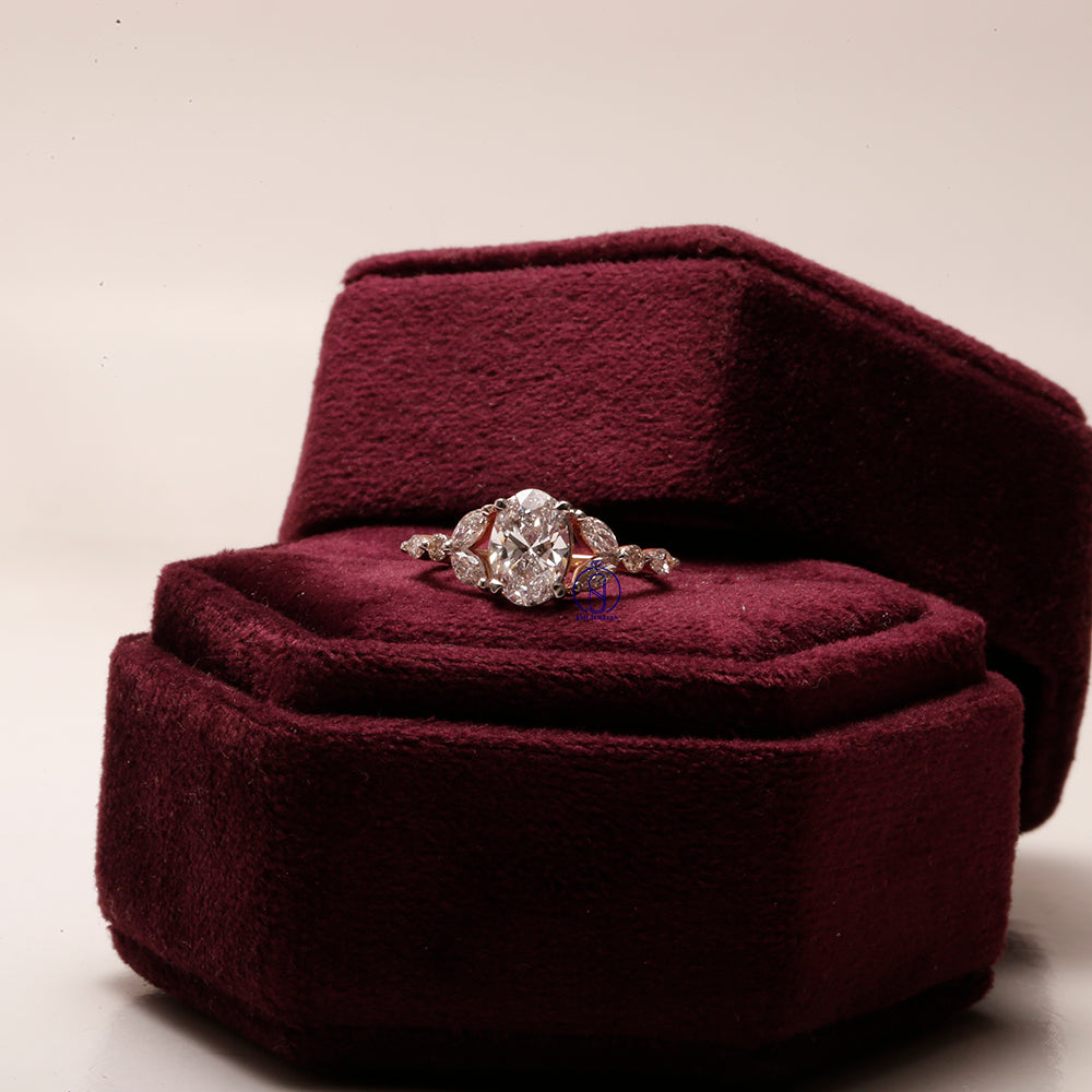 Oval Cut Lab Grown Diamond Engagement Ring