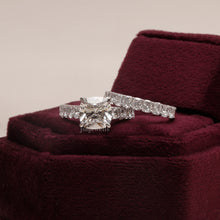 3 CT Cushion Cut Eco Friendly Diamond Bridal Ring Set