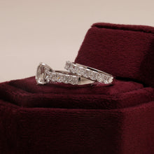 3 CT Cushion Cut Eco Friendly Diamond Bridal Ring Set