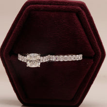 3 CT Cushion Cut Eco Friendly Diamond Bridal Ring Set