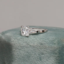 1.60 TCW Cushion Cut Lab Created Diamond 3-Stone Engagement Ring