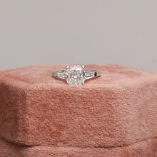 1.60 TCW Cushion Cut Lab Created Diamond 3-Stone Engagement Ring